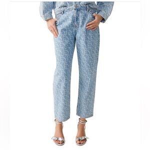 Ba&Sh Meva monogram cropped jeans Size 2